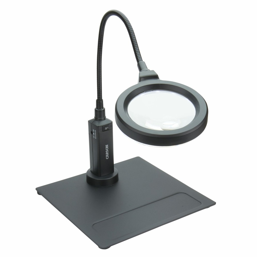 Magnifiers Carson | Magniflex Pro 2X Led Lit Gooseneck Flexible Magnifier/Magnetic Base