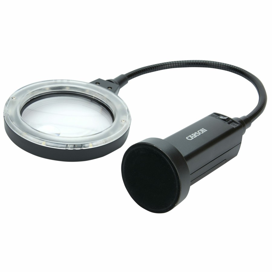 Magnifiers Carson | Magniflex Pro 2X Led Lit Gooseneck Flexible Magnifier/Magnetic Base