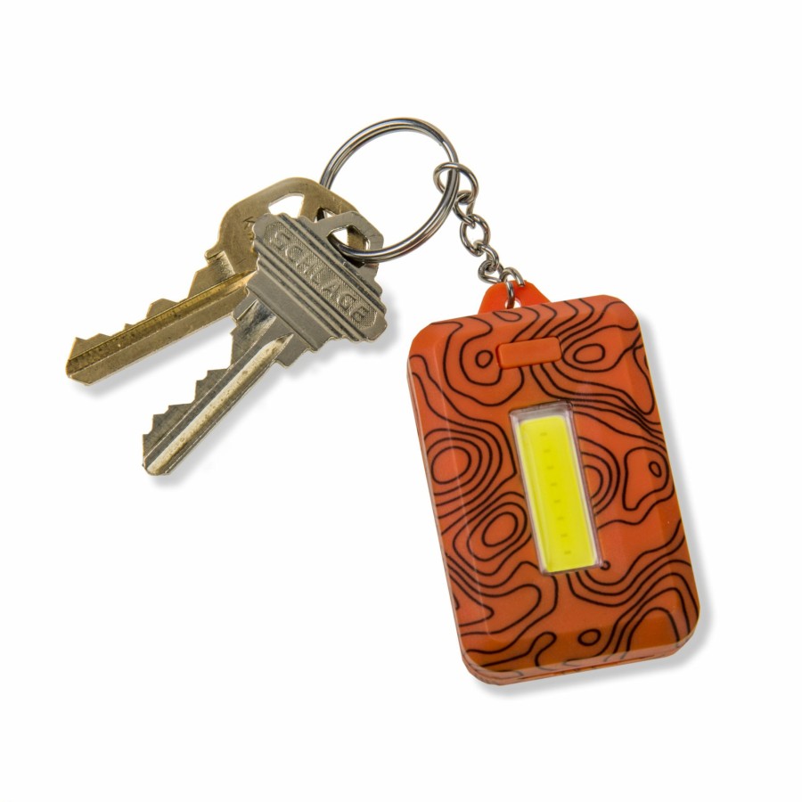 Additional Items Carson | Cob Led Keychain Flashlight With Keyring And 3 Settings, Orange