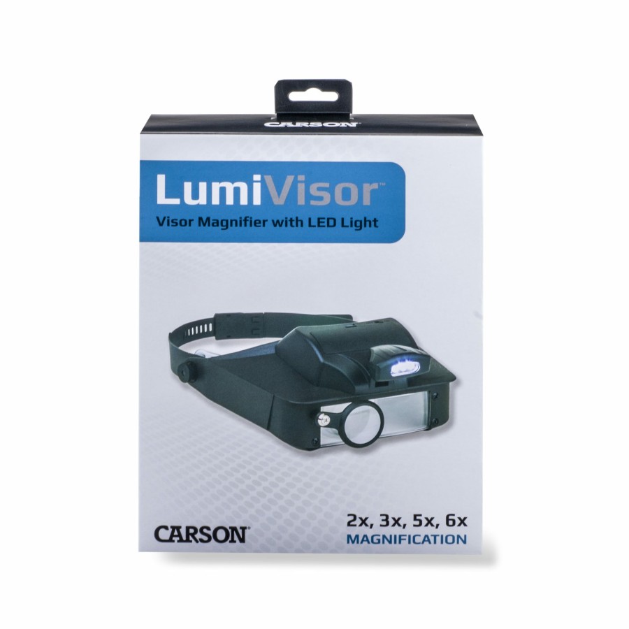 Magnifiers Carson | Lumivisor 2X/3X/5X/6X Magnification Led Lit Head Visor Magnifier