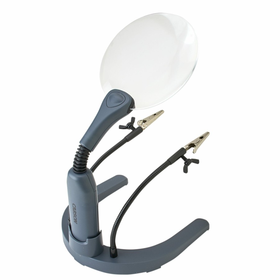 Magnifiers Carson | Helpinghands Fully Adjustable 2X Hands-Free Led Magnifier With Stand