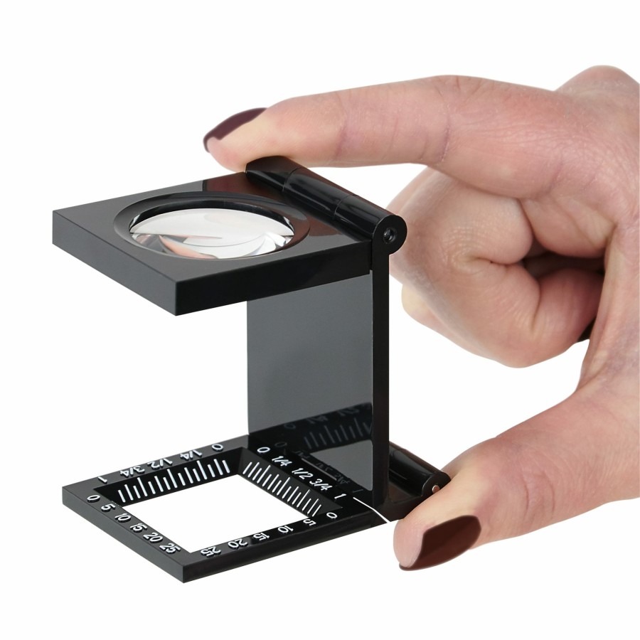 Magnifiers Carson | Linentest 5X30Mm Fold-Out Thread Counting Compact Loupe Magnifier