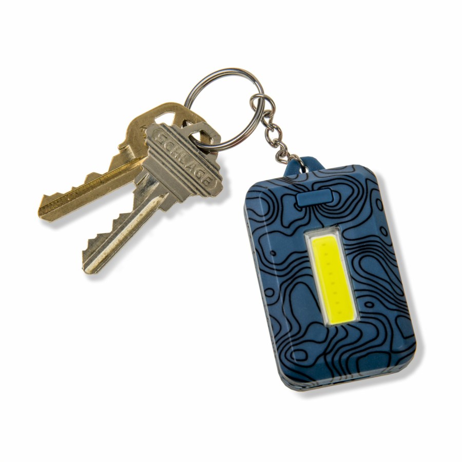 Additional Items Carson | Cob Led Keychain Flashlight With Keyring And 3 Settings, Blue