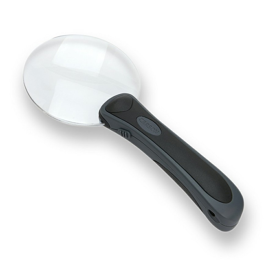 Magnifiers Carson | Led Lighted Rimfree 2X Power Rimless Acrylic Round Magnifier