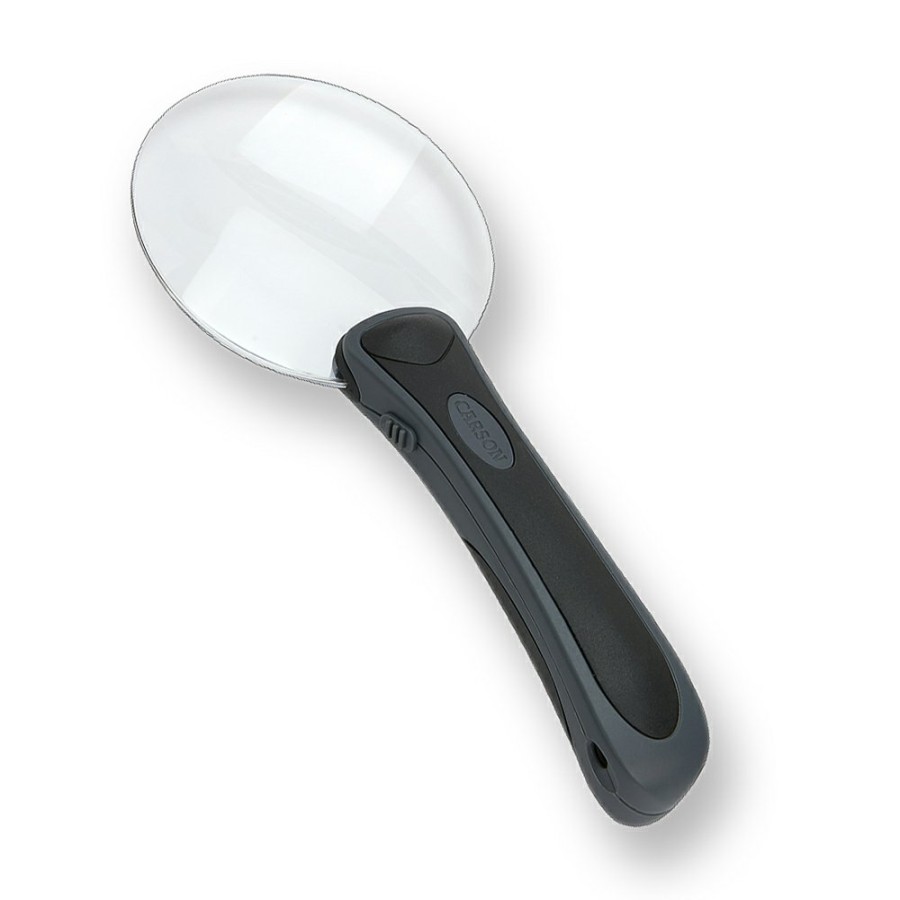 Magnifiers Carson | Led Lighted Rimfree 2X Power Rimless Acrylic Round Magnifier