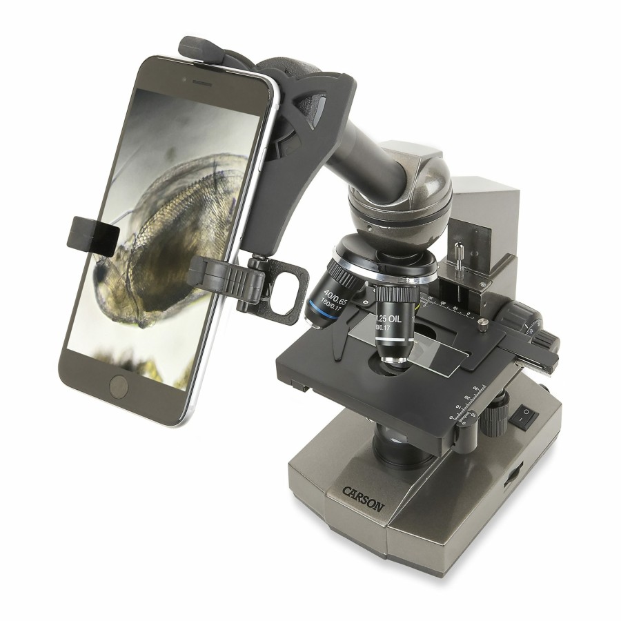 Microscopes Carson | Intermediate 100X-1000X Led Compound Microscope And Smartphone Adapter