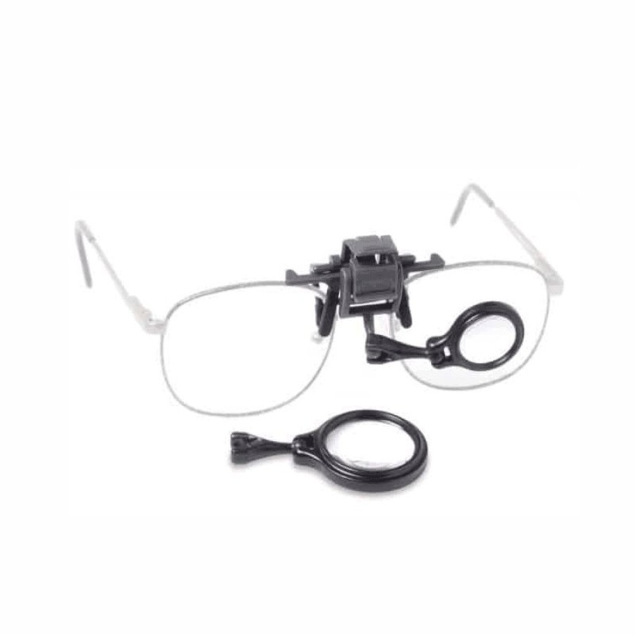 Magnifiers Carson | Oculens 5X30Mm And 8X20Mm Hands Free Clip-On Eyeglass Magnifier Set