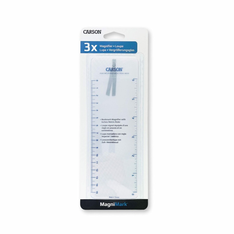 Magnifiers Carson | Magnimark Fresnel 3X Magnification Page Magnifier With 6 Ruler