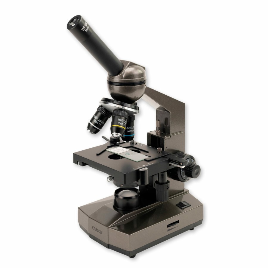 Microscopes Carson | Intermediate 100X-1000X Led Compound Microscope With Mechanical Stage