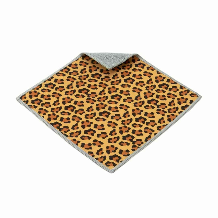 Additional Items Carson | Double Sided Microfiber And Silk Lens Cleaning Cloth In Safari Leopard