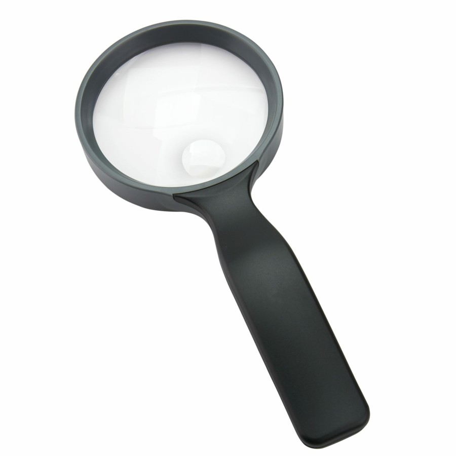 Magnifiers Carson | Handheld Series Rimmed 2X Magnification 3.5" Acrylic Lens Magnifier