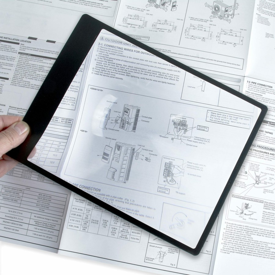 Magnifiers Carson | Magnisheet 2X Magnification Flexible Fresnel Full Page Magnifier