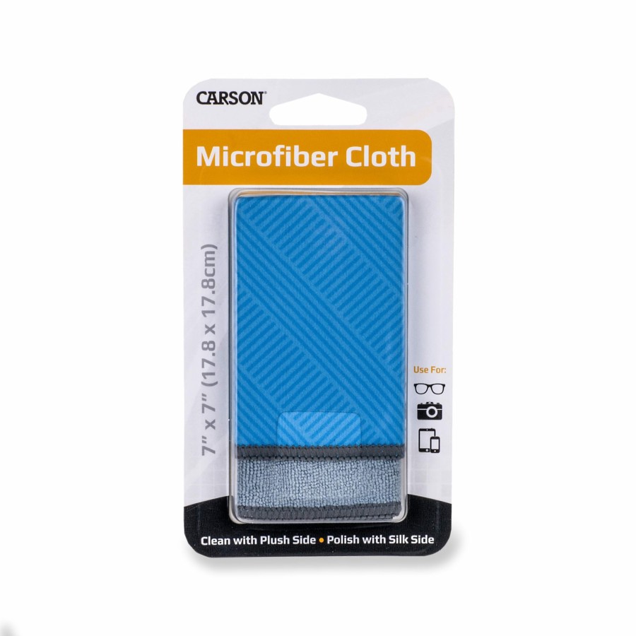 Additional Items Carson | Double Sided Microfiber And Silk Lens Cleaning Cloth In Blue