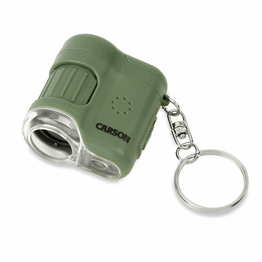 Microscopes Carson | Micromini 20X Pocket Microscope With Uv And Led Flashlight, Green