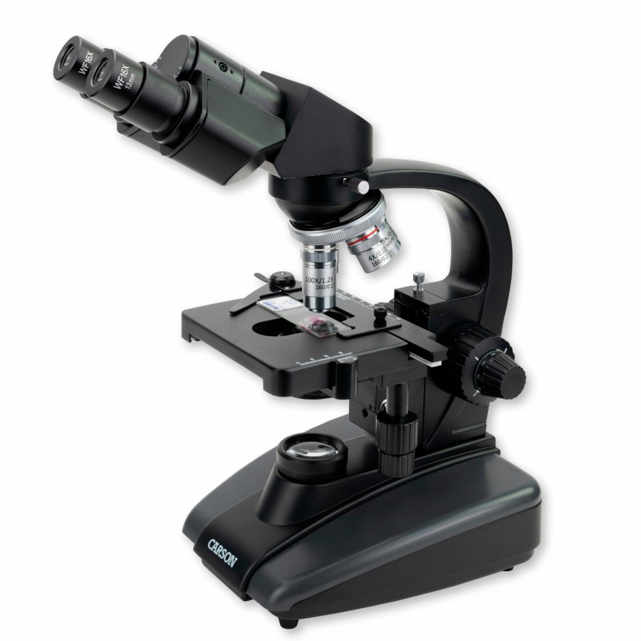 Microscopes Carson | Advanced 40X-1600X Led Lit Binocular Compound Microscope