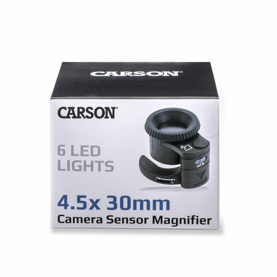 Magnifiers Carson | Sensormag 4.5X30Mm Camera Sensor Magnifier Cleaning Loupe, Led Light