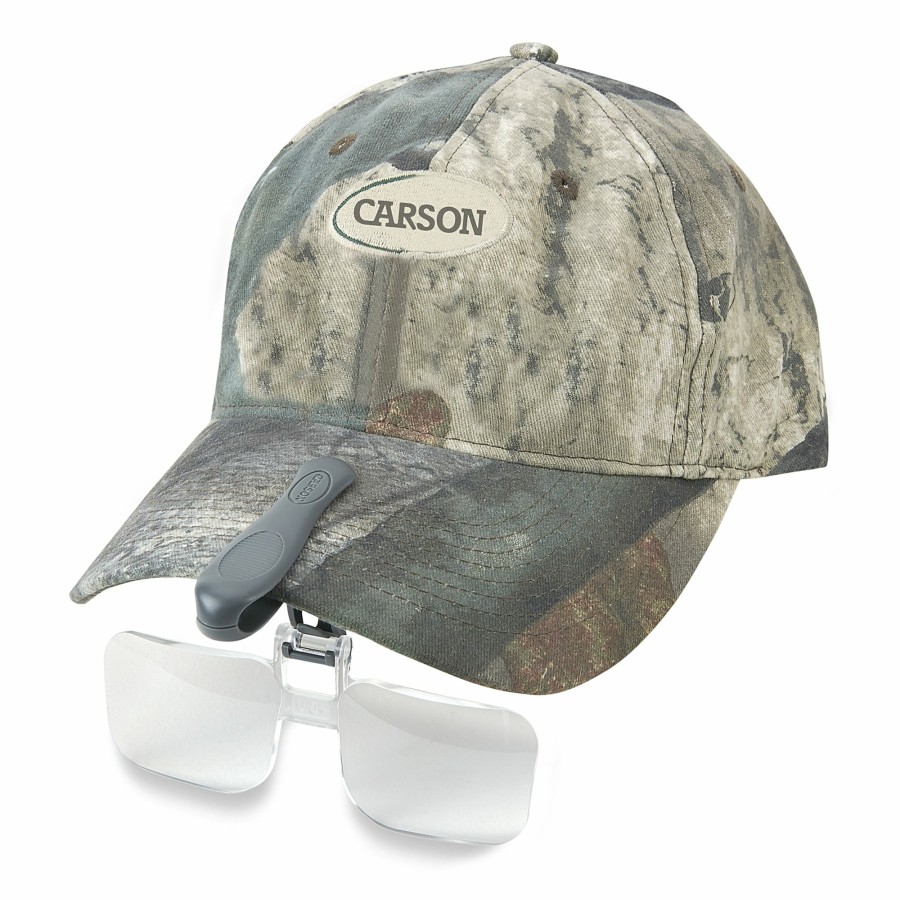 Magnifiers Carson | Visormag +4.00 Diopters (2X Power) Clip-On Magnifier For Hats