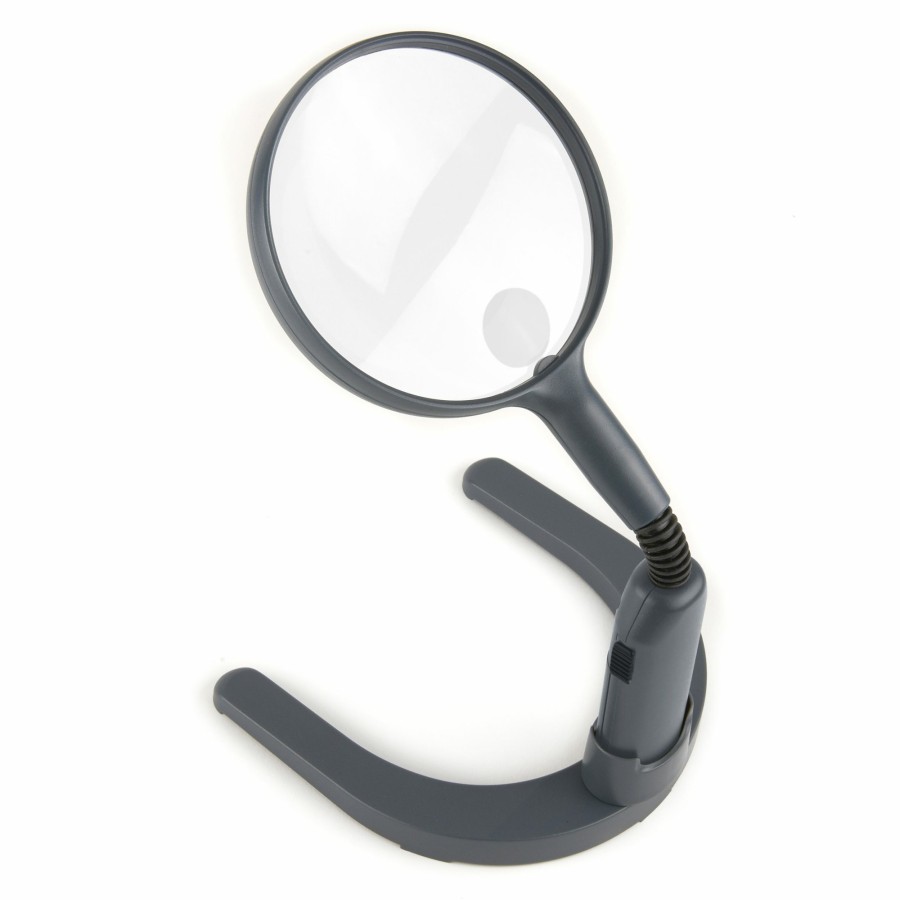 Magnifiers Carson | Magnilamp Led Lighted 2X Power Handheld Or Hands-Free Hobby Magnifier