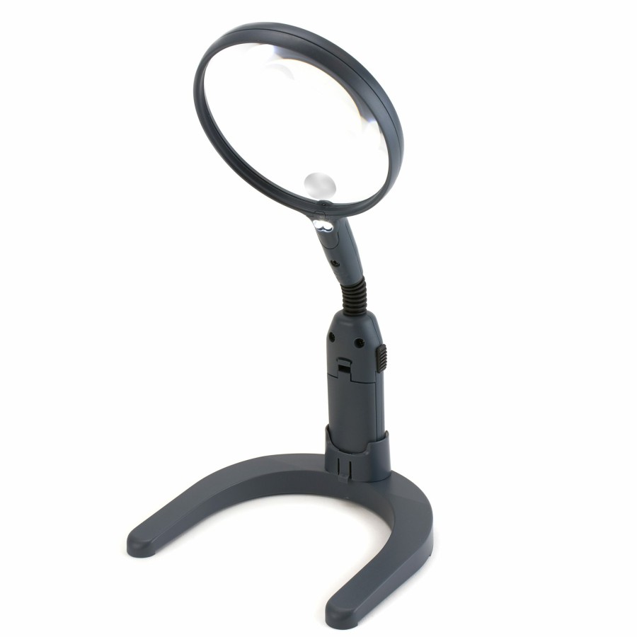 Magnifiers Carson | Magnilamp Led Lighted 2X Power Handheld Or Hands-Free Hobby Magnifier