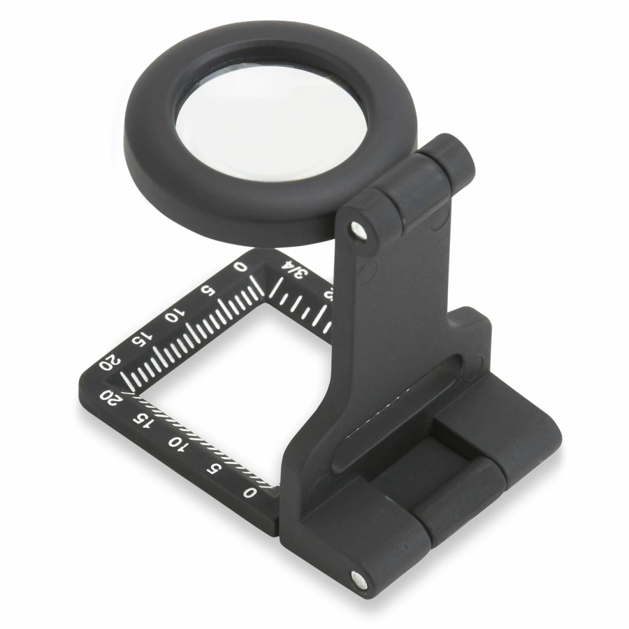 Magnifiers Carson | Metal Linentest 6.5X20Mm Glass Loupe Magnifier With Soft Pouch