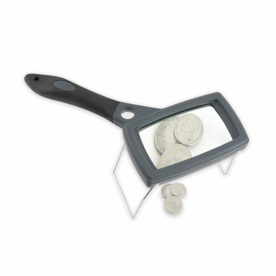 Magnifiers Carson | Suregrip Series Hand Held/Hands-Free 2X Power Rectangular Magnifier