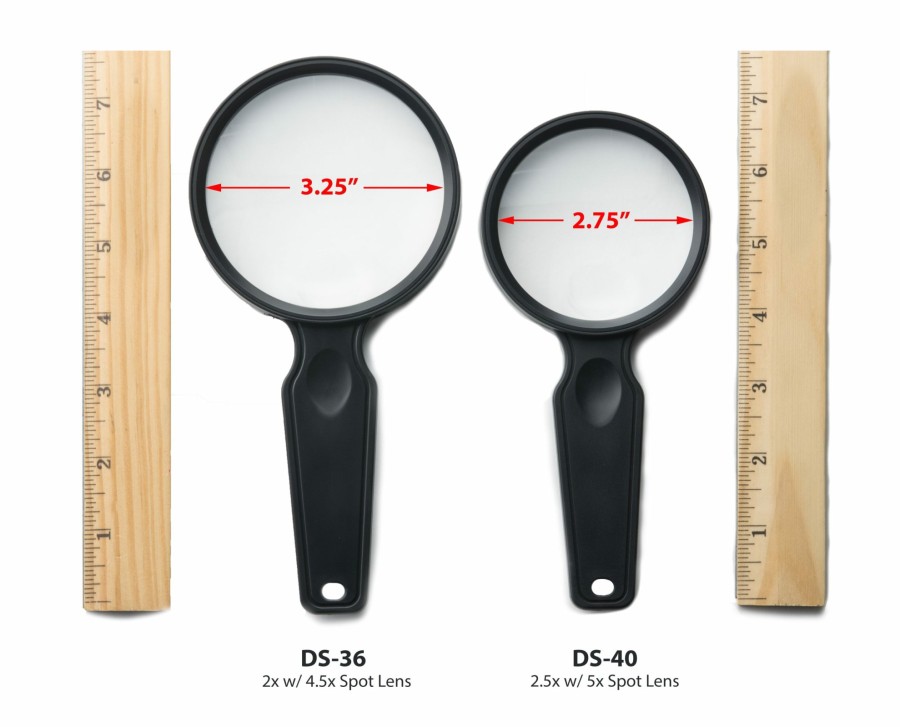 Magnifiers Carson | Magniview 2X 3.5" Acrylic Lens Handheld Magnifier With Spot Lens