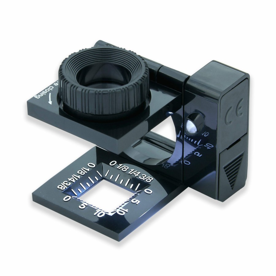 Magnifiers Carson | Linentest 11.5X15Mm Led Lit Dual Lens Fold-Out Loupe Magnifier