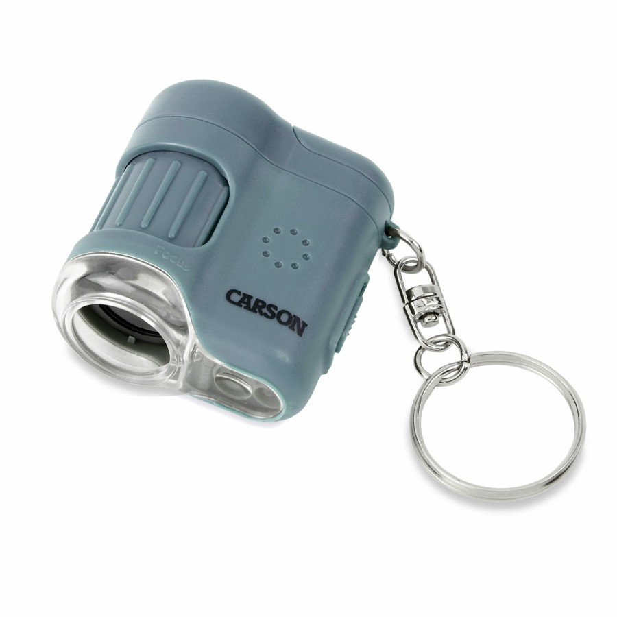 Microscopes Carson | Micromini 20X Pocket Microscope With Uv And Led Flashlight, Blue