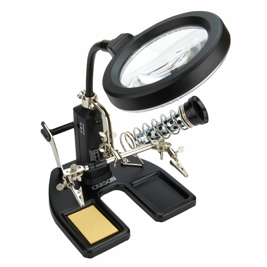 Magnifiers Carson | Soldermag 1.75X Power Led Lit Soldering Magnifier With 4.5X Spot Lens