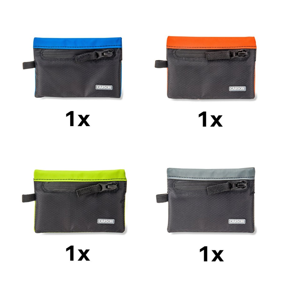 Additional Items Carson | Compact Colored Water Resistant Floating Zipper Wallet Assorted Pack