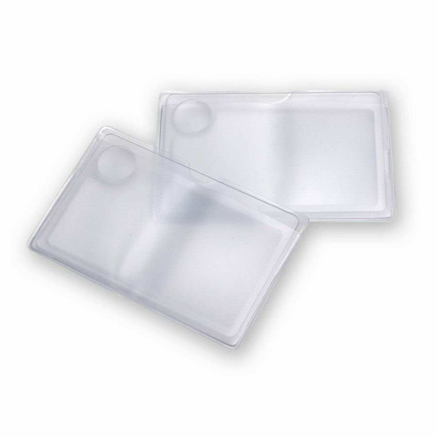 Magnifiers Carson | Twin Pack 2.5X Credit Card Sized Wallet Magnifier With 6X Spot Lens