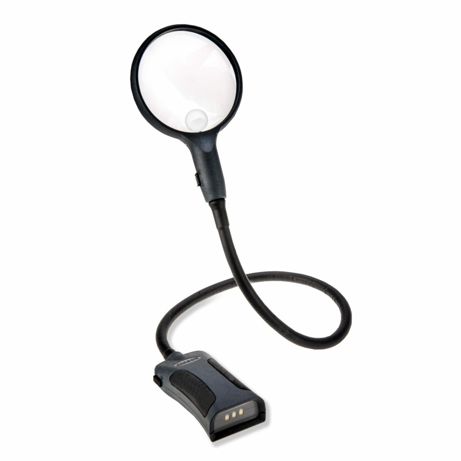 Magnifiers Carson | Boamag 2.5X Power 90Mm Led Lit Gooseneck Magnifier And Flashlight