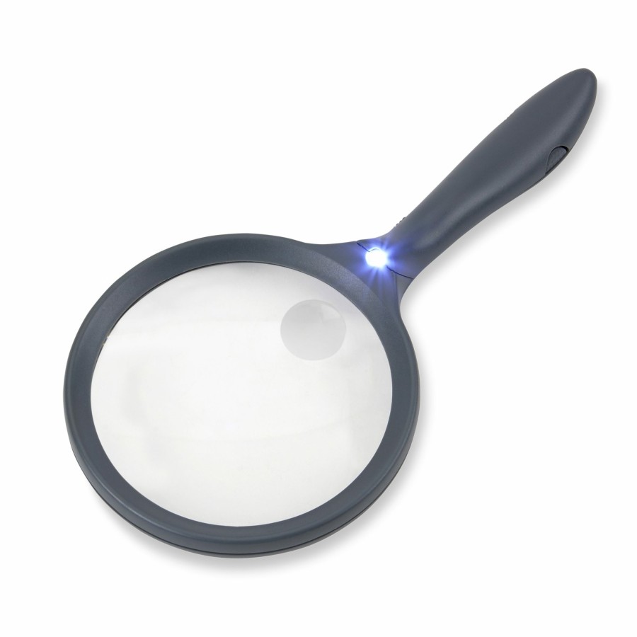 Magnifiers Carson | Led Lit Handheld 2X Power Magnifying Glass With 4X Power Spot Lens