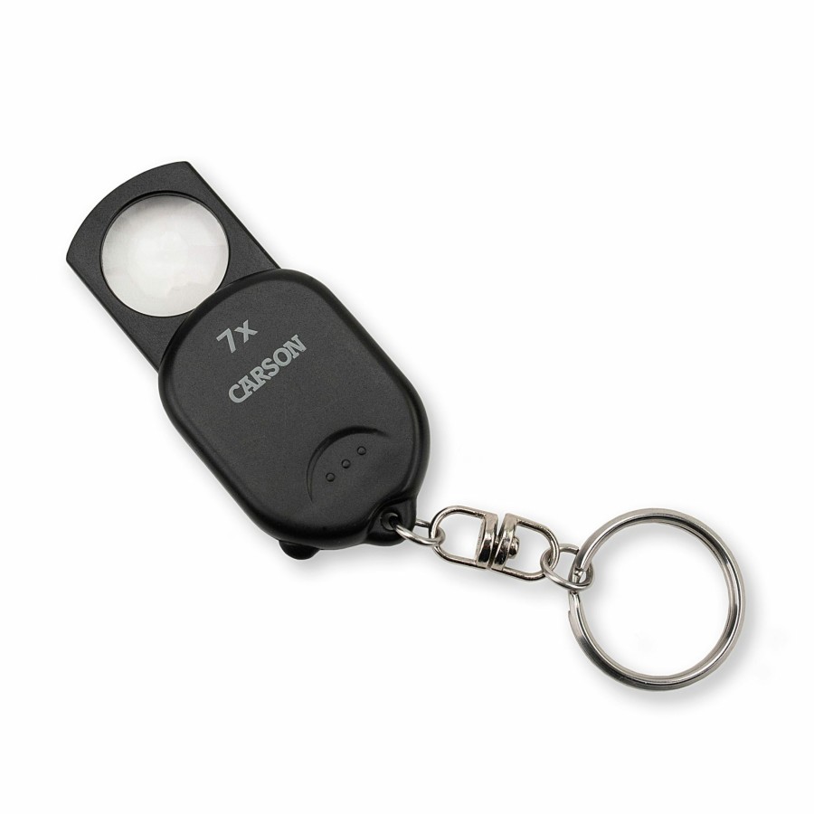 Magnifiers Carson | Clip & View Pop-Up Retractable 7X Aspheric Keychain Magnifier