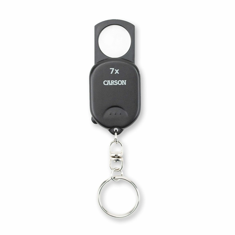 Magnifiers Carson | Clip & View Pop-Up Retractable 7X Aspheric Keychain Magnifier