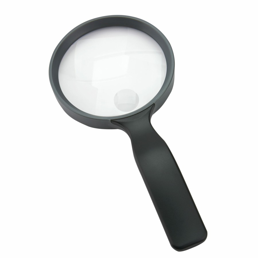 Magnifiers Carson | Handheld Series Rimmed 2X Magnification 4" Acrylic Lens Magnifier