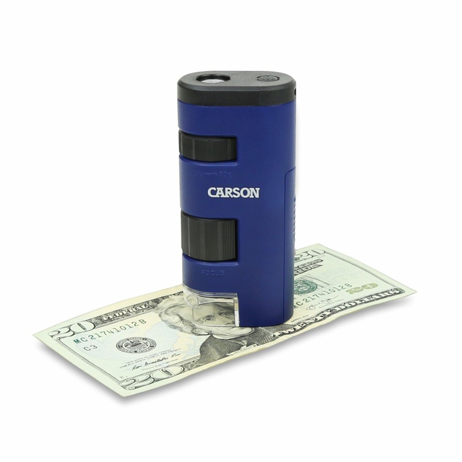 Microscopes Carson | Pocket Micro 20X-60X Led Lit Zoom Lightweight Pocket Microscope